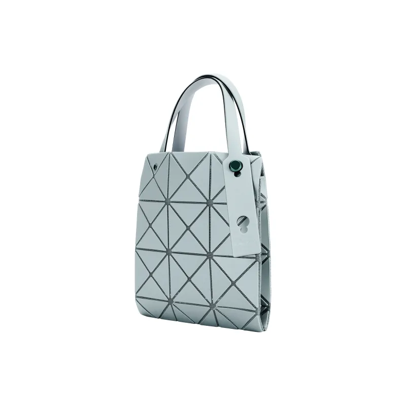 ISSEY MIYAKE CARAT Polyvinyl Chloride Resin Diamond Handbag Mini Women's Gray Green-1