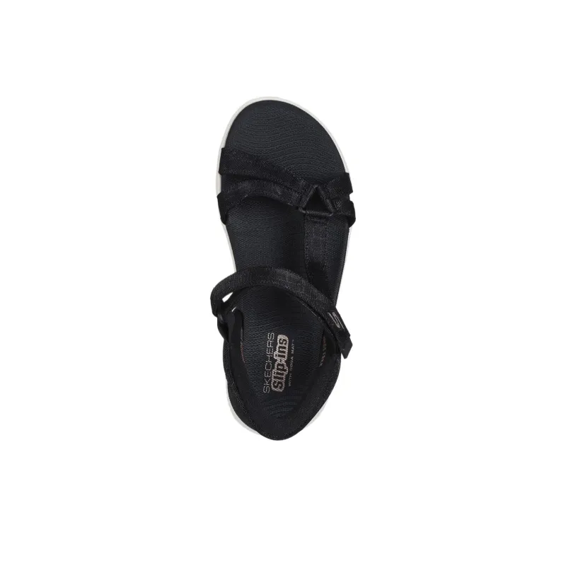 Skechers Go Walk Fle One Strap Sandals Women's Black-3