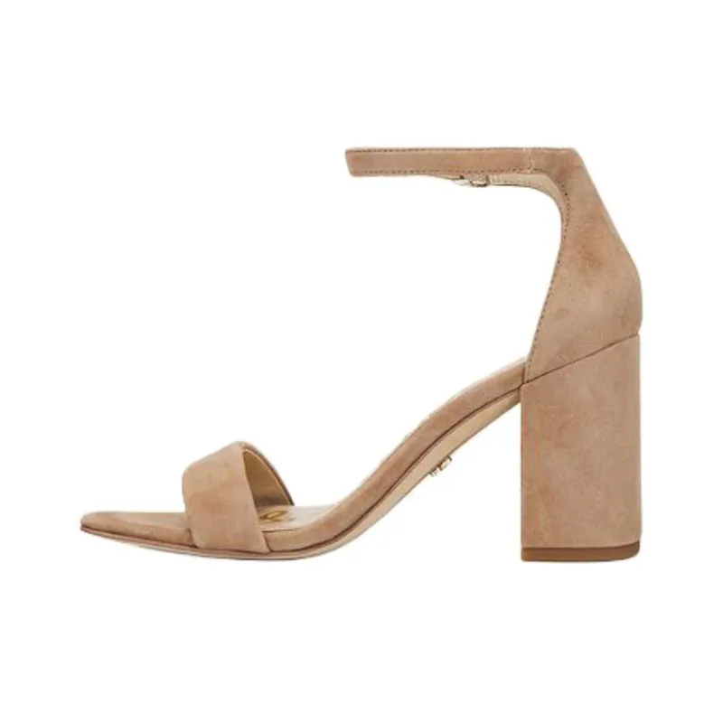 SAM EDELMAN Daniella Heel One Strap Sandals 7.5cm Women's Beige-1