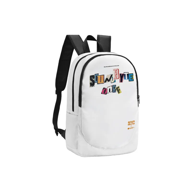 ONRF Polyester Backpack Medium Size Unisex White-42