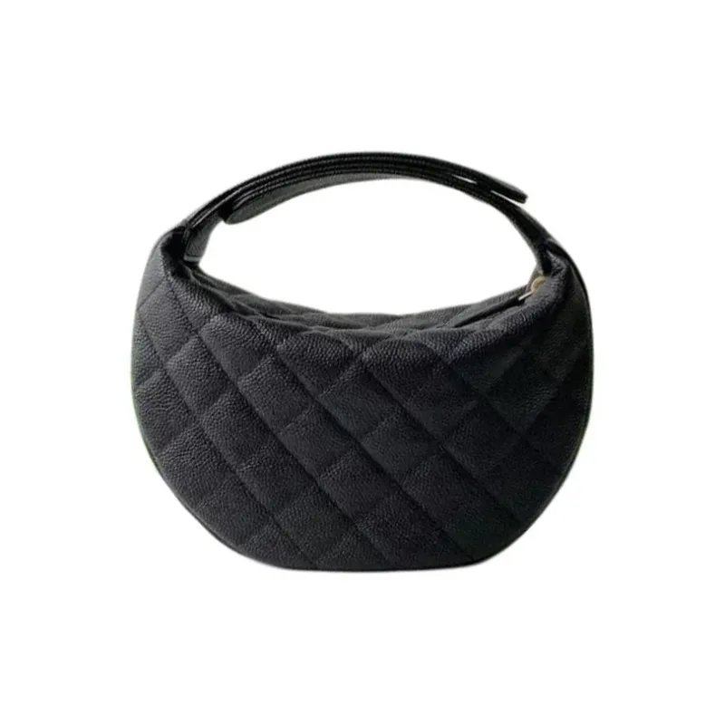 CHANEL Grain Calfskin Handbag Women's Black-1