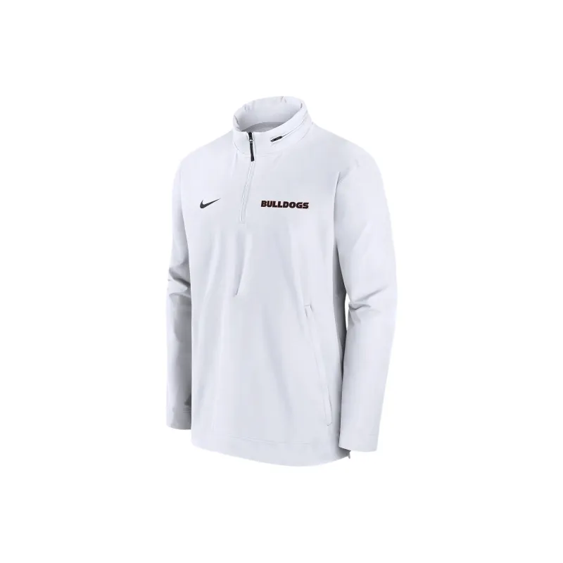 Nike Georgia Bulldogs Sideline Coach Men's Nike College 1/2-Zip Hooded Jacket-0