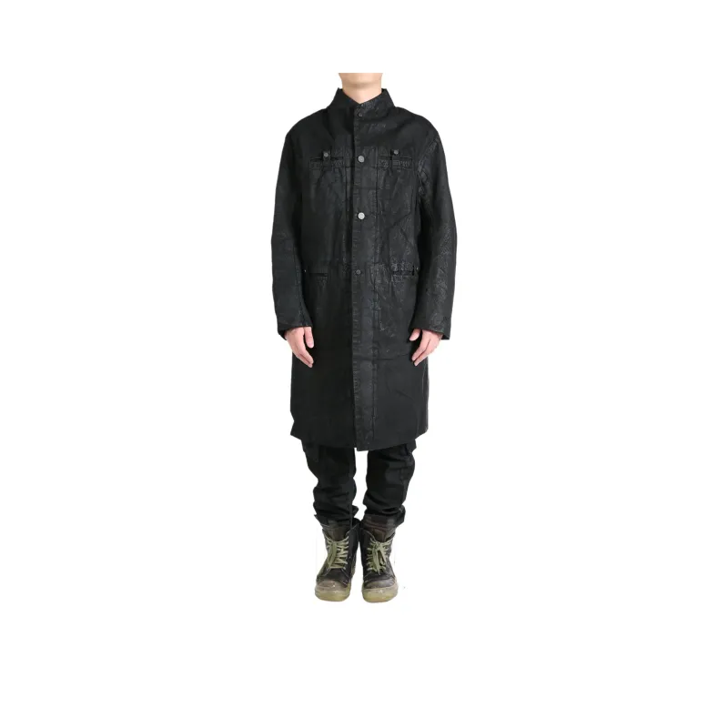 BORIS BIDJAN SABERI Washed Denim Coat-0