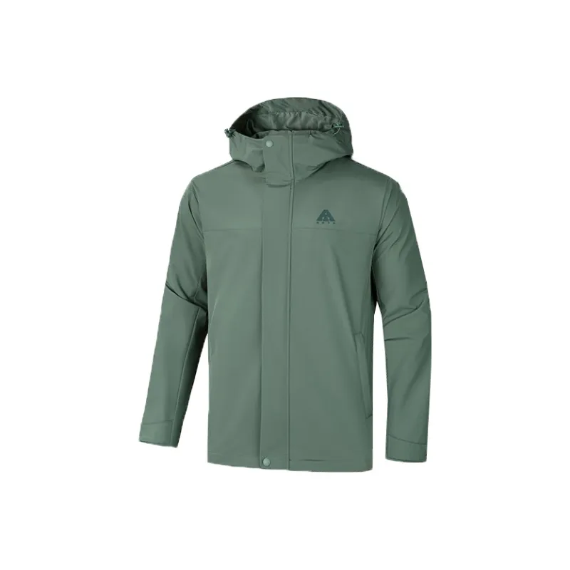 Anta Water Resistant Windproof Breathable Windbreaker Jacket Men's Olive Green-0