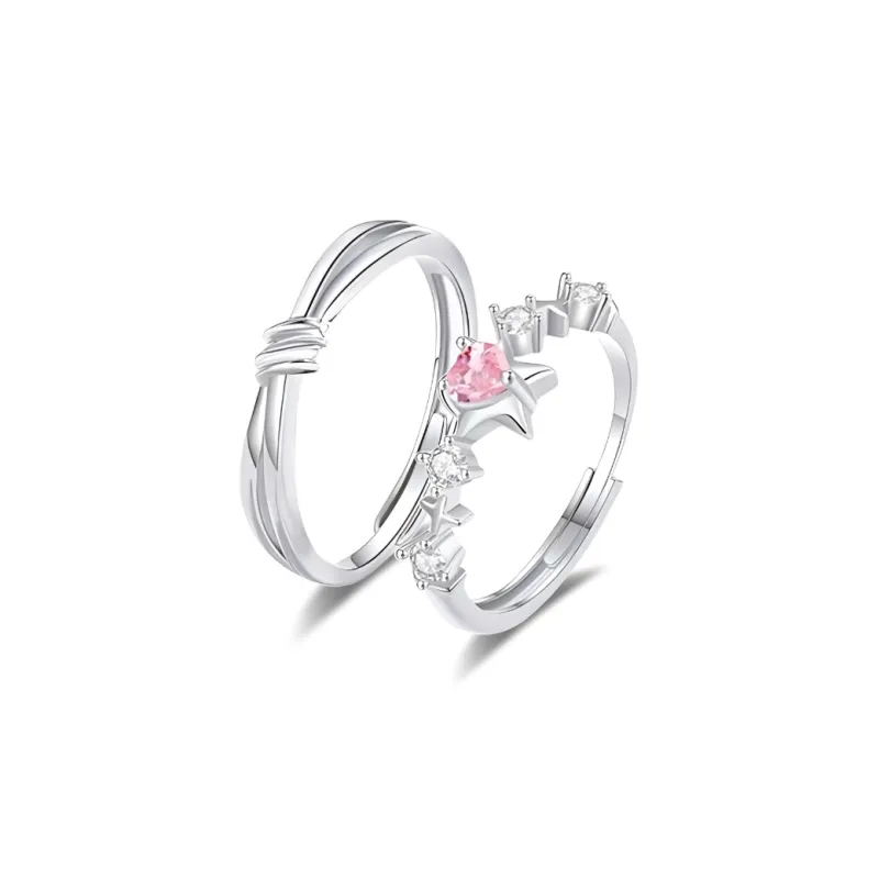 Inkopper 925 Sterling Silver Rings Unisex-2