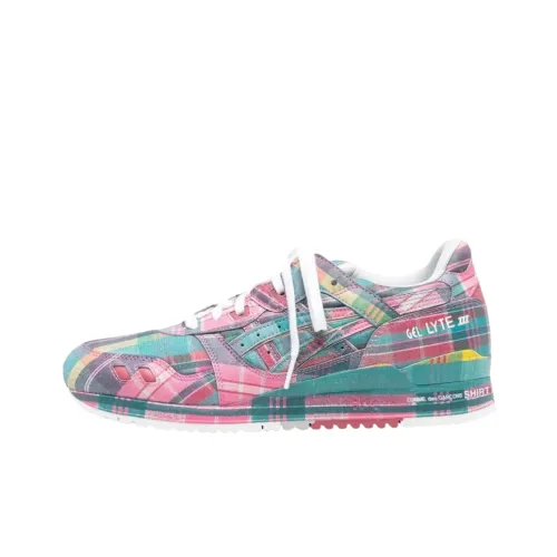 COMME Des GARÇONS SHIRT x Asics Gel Lyte 3 Anti Slip Wear Resistant Low Top Casual Shoes Unisex Green Pink