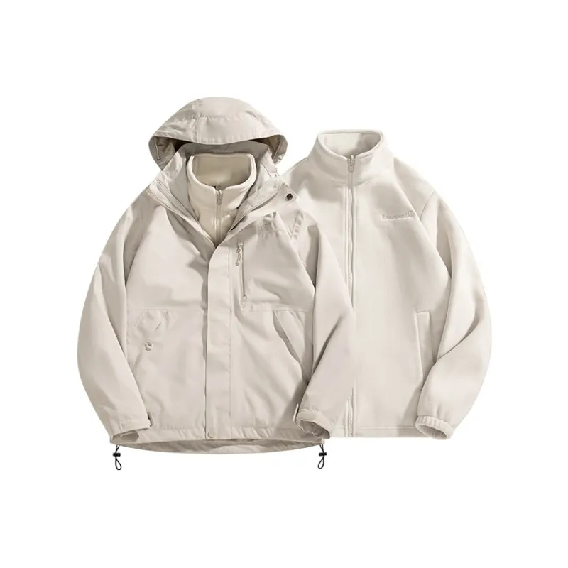 LEAVELAND Water Resistant Windproof Breathable 3 in 1 Windbreaker Jacket Unisex-16