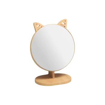 FANHUASENLIN Wooden Little Animal Cute Makeup Mirror Grooming And Makeup