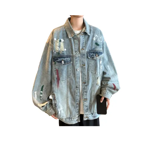 SXSY Denim Jackets Unisex Blue
