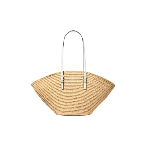 MICHAEL KORS Fabric Tote Bag, Shopping Bag, Shoulder Bag Large Size Women's Natural & White