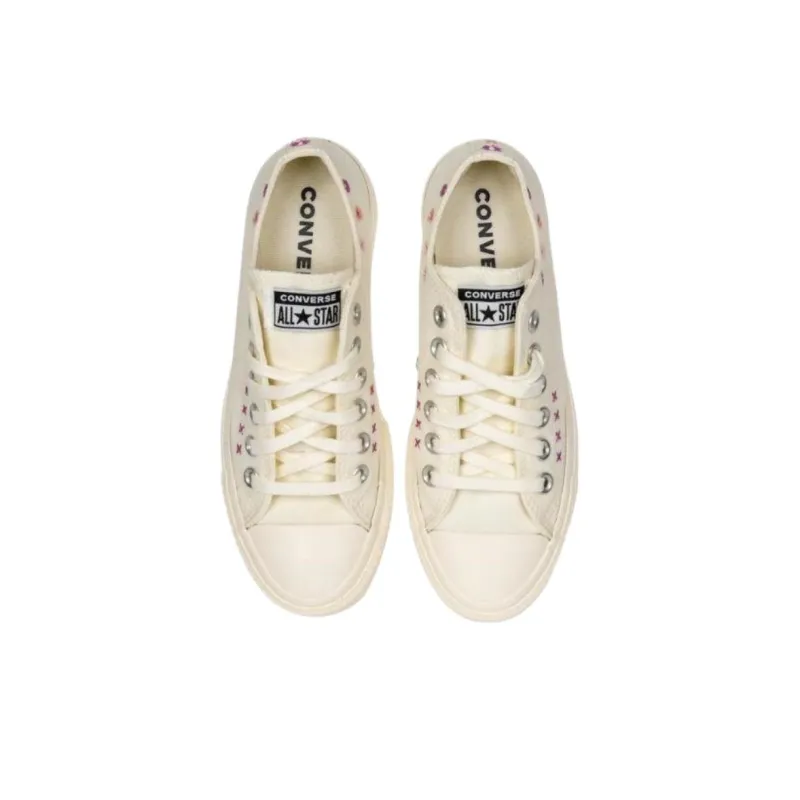 Converse Chuck Taylor SEASONAL Anti Slip Wear Resistant Low Top Canvas Shoes Women's Beige-2