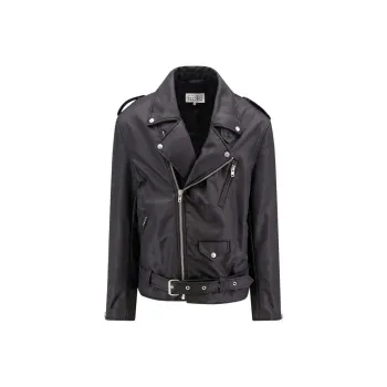 MM6 Maison Margiela Zip Up Belted Jacket