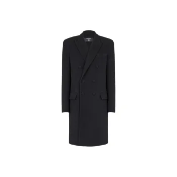 BALMAIN Double breast Wool blend Coat