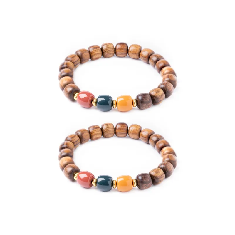 Santan Lodge Padauk Wooden Bracelets Unisex-5