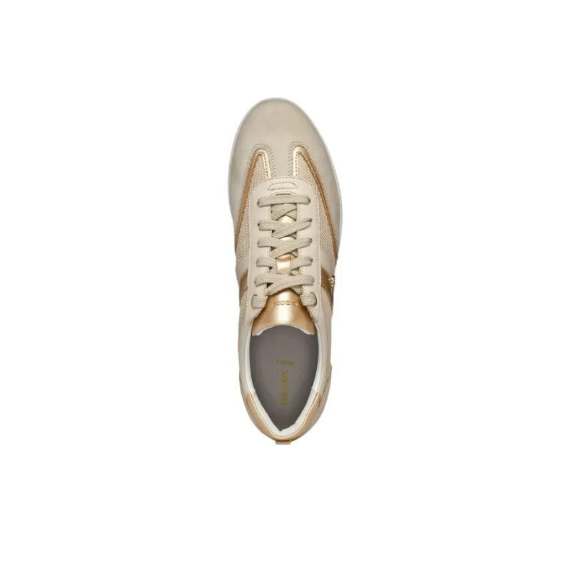 GEOX Myria Abrasion Resistant Low Top Casual Shoes Women's Gold-4