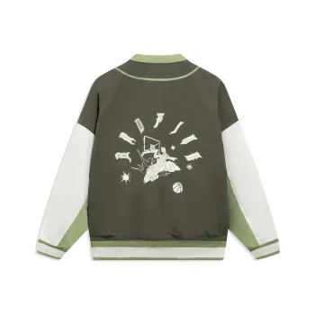 LiNing Badfive Puffer Jacket Men's Army Canvas Green Ecru Moss Green