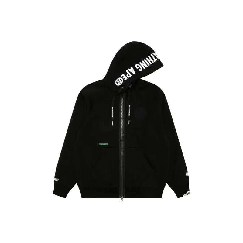 Aape Moonface Logo Zip up Hoodie-0