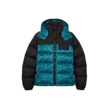 COACH FW22 Down Jacket Men's Black Green