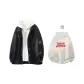 Black Coat+White Sweatshirt