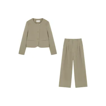 Mo Han Yi Mei Casual Suit Women's Mossy Grey Green