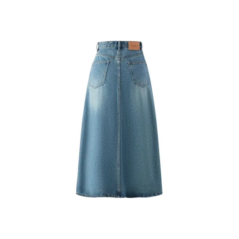 E.land Casual Short Skirts Women's Denim 55Indigo-1