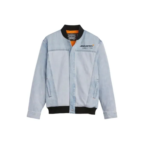 Mclaren X Levis McLaren Racing Co branded Edition Jackets Men Light Blue