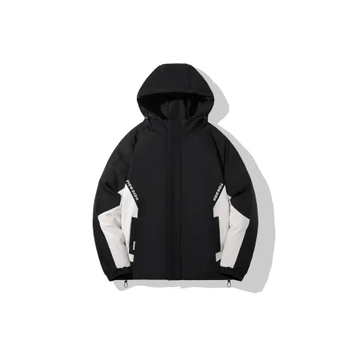 Suamoment Winter Loose Fit Windproof Warm Hooded Puffer Jacket Unisex