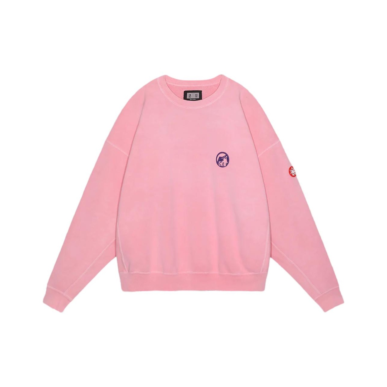 Cav Empt Noise Fleece Crewneck - Red/Blue | Garmentory