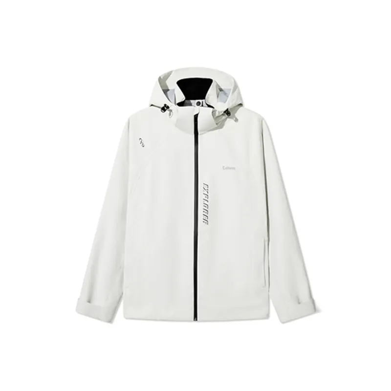Cabbeen Waterproof And Windproof To Keep Warm Windbreaker Jacket Men's Ecru-0