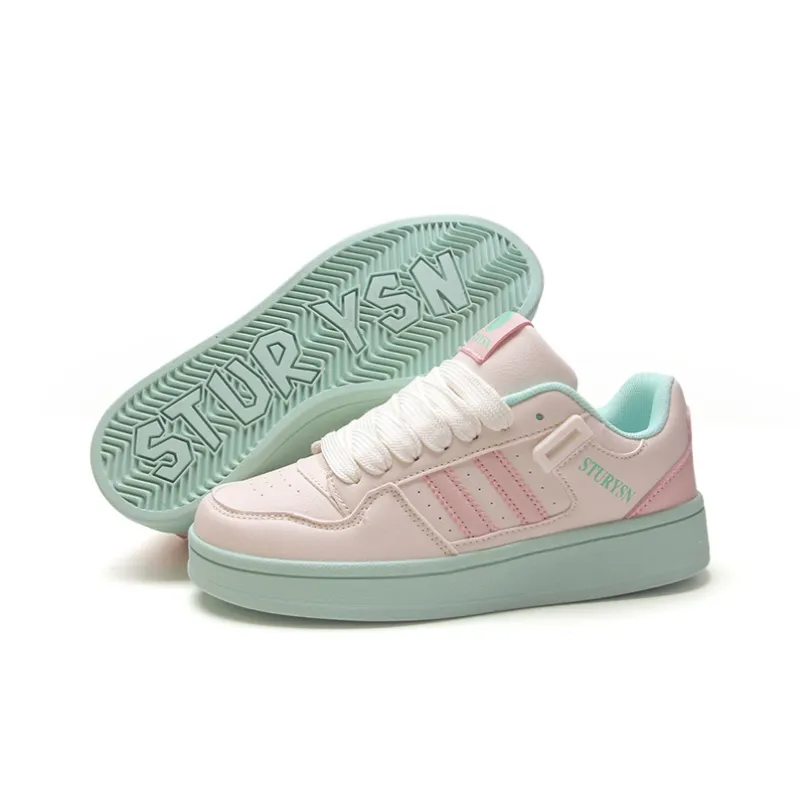 STUR YSN Wear resistant And Lightweight Low Top Skateboard Shoes Women's Honey Peach-6