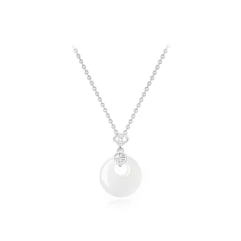 Old Fu Gold Chalcedony Jade Necklaces Unisex