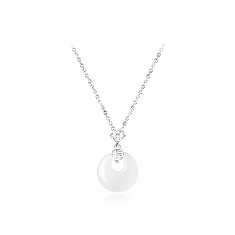 Old Fu Gold Chalcedony Jade Necklaces Unisex-0