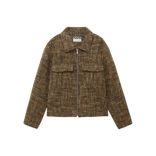 NANS STUDIO Jackets & Coats Men's Gold Brown