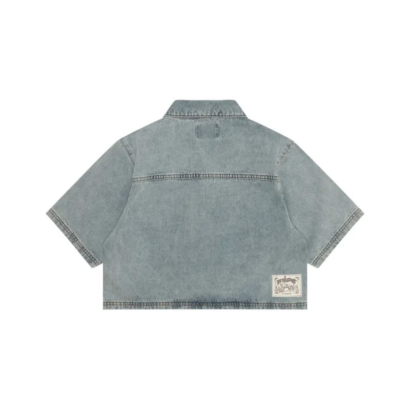 Aape Zip up Cropped Shirt-1
