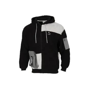 PUMA Velvet Jackets Men Black Gray