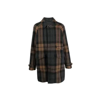 WOOLRICH Upstate Checked Wool Coat
