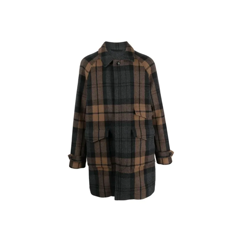 WOOLRICH Upstate Checked Wool Coat-0