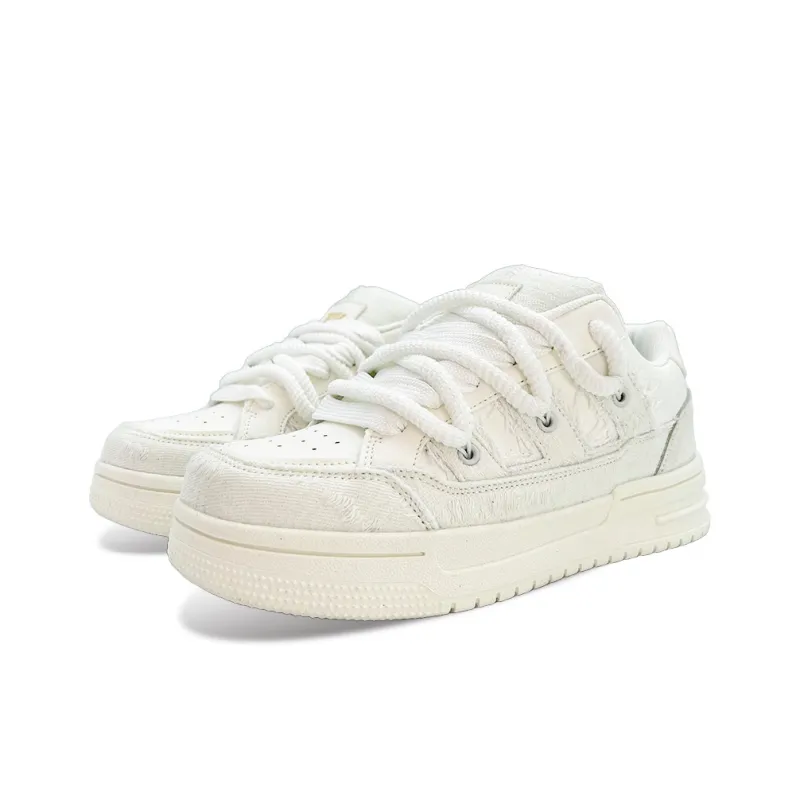 ITGI Anti Slip Wear Resistant Low Top Skateboard Shoes Unisex Beige-2