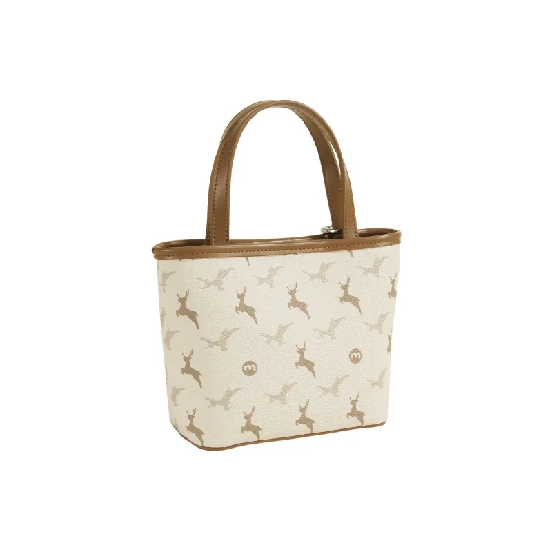 Miao Di Artificial Leather Handbag, Shoulder Bag, Crossbody Bag Women's Milk Tea Apricot-3