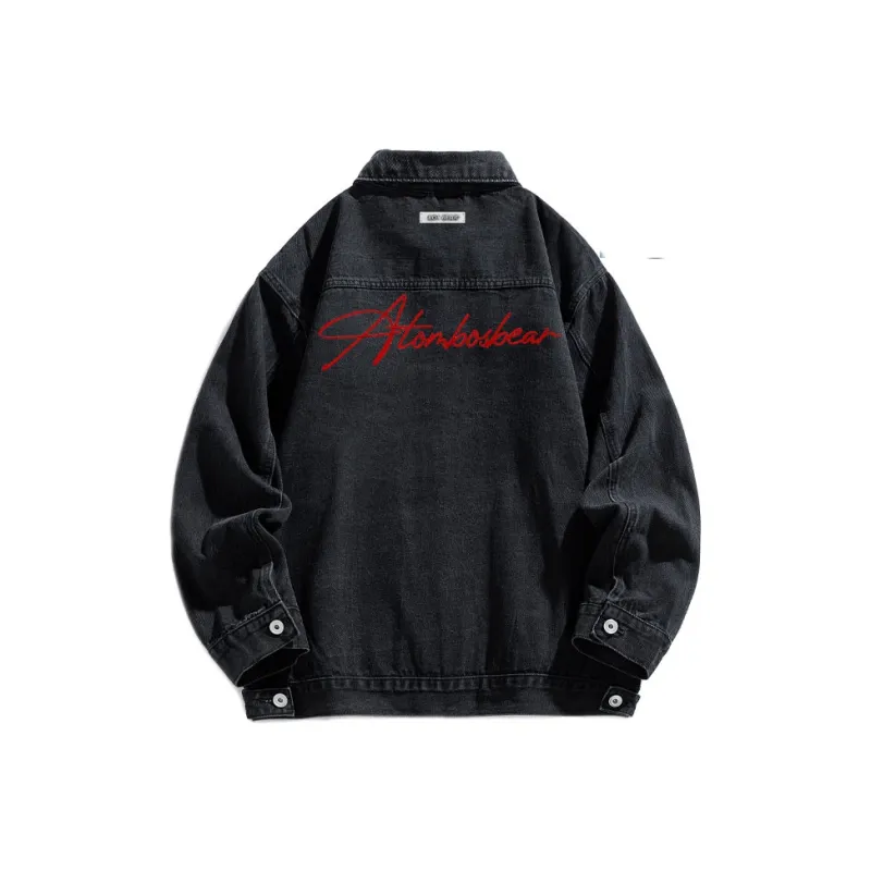 BOS BEAR Denim Jacket Unisex Blue Black-5