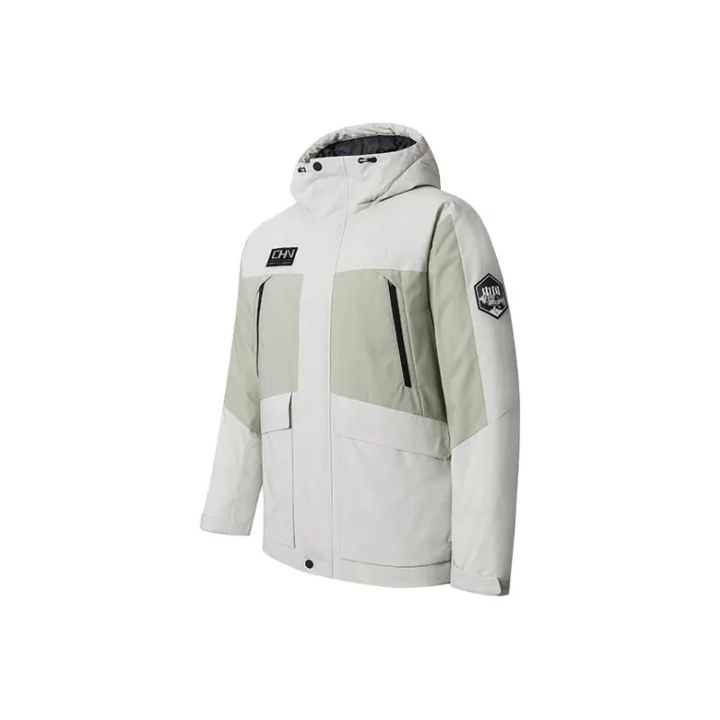 Anta Variety Training Collection Coat Men's Grass Winter Gray/Pine Gray Green-0