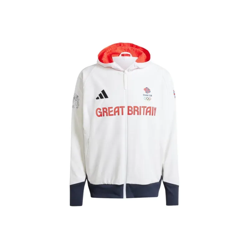Adidas UK Training Top Olympics Collection TEAM GB PODIUM JACKET Jackets Coats Men's White-0