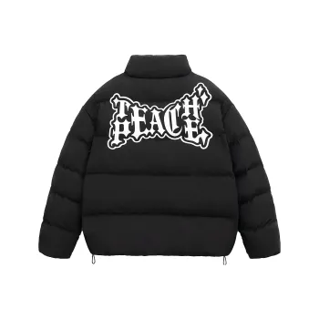 Teach Peace Puffer Jacket Unisex