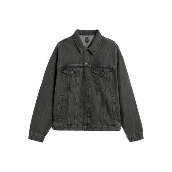 GAP Jackets Men Black Gray Color