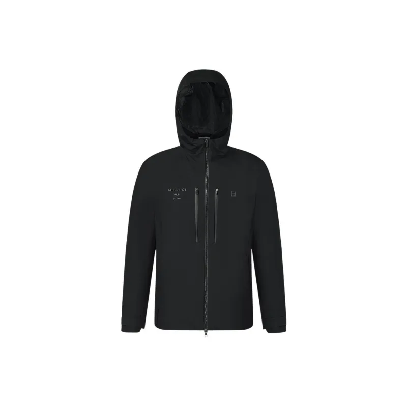 FILA Fitness Wear Resistant Windbreaker Jacket Men's Pitch Black-0