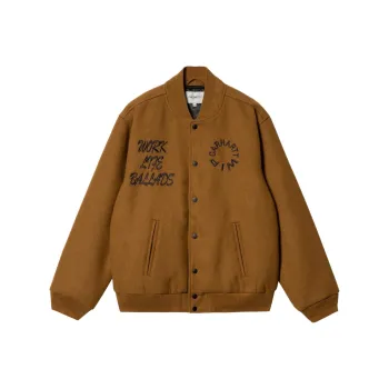 Carhartt WIP Logo Embroidered Varsity Bomber Jacket