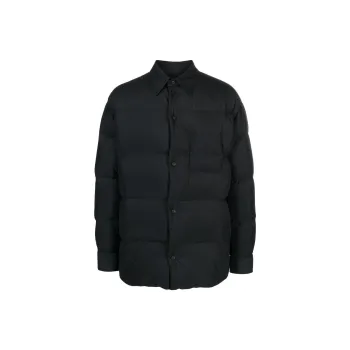 OFF WHITE Buttoned Long Sleeved Puffer Jacket