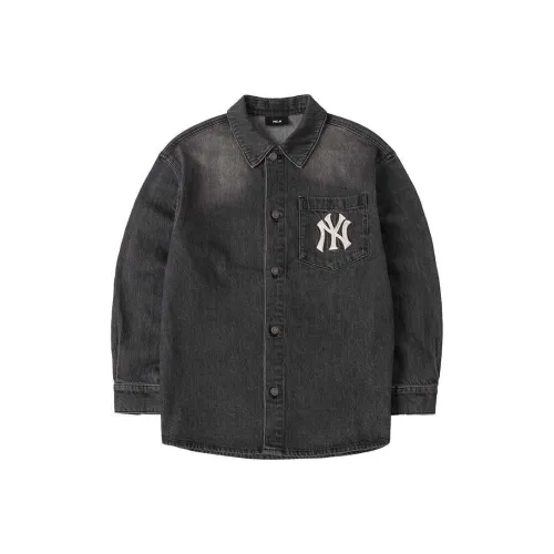 MLB Denim Jacket Unisex Charcoal Gray