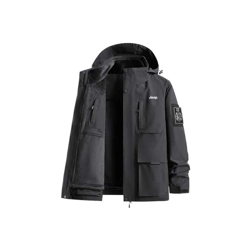 Jeep Wear Resistant Water Resistant Windproof Windbreaker Jacket Unisex-0