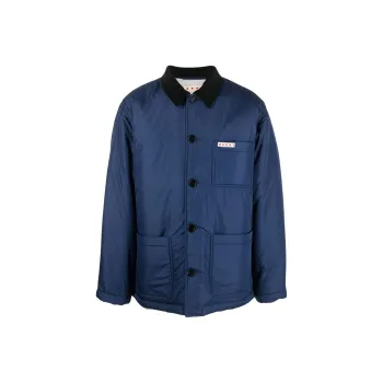 MARNI Contrasting Collar Buttoned Overshirt Jacket